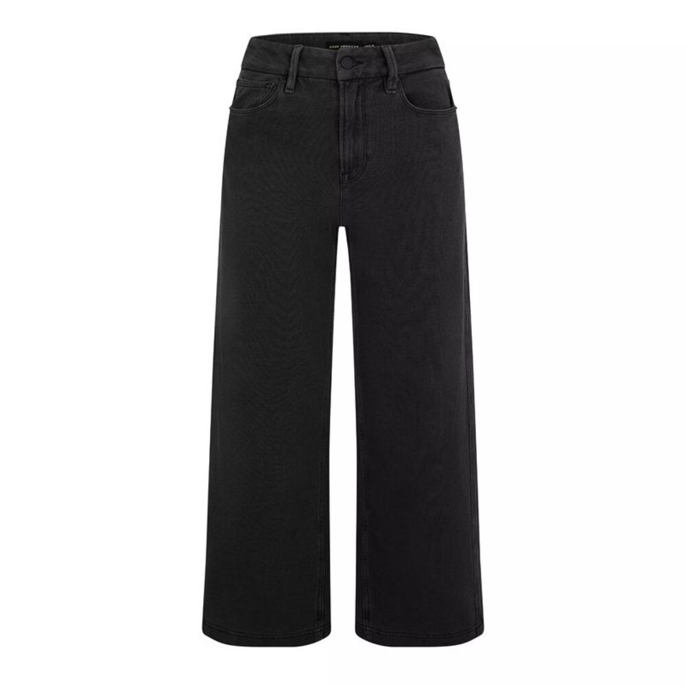 Good American Womens/Ladies Jeanius High Rise Wide Leg Jeans / Black